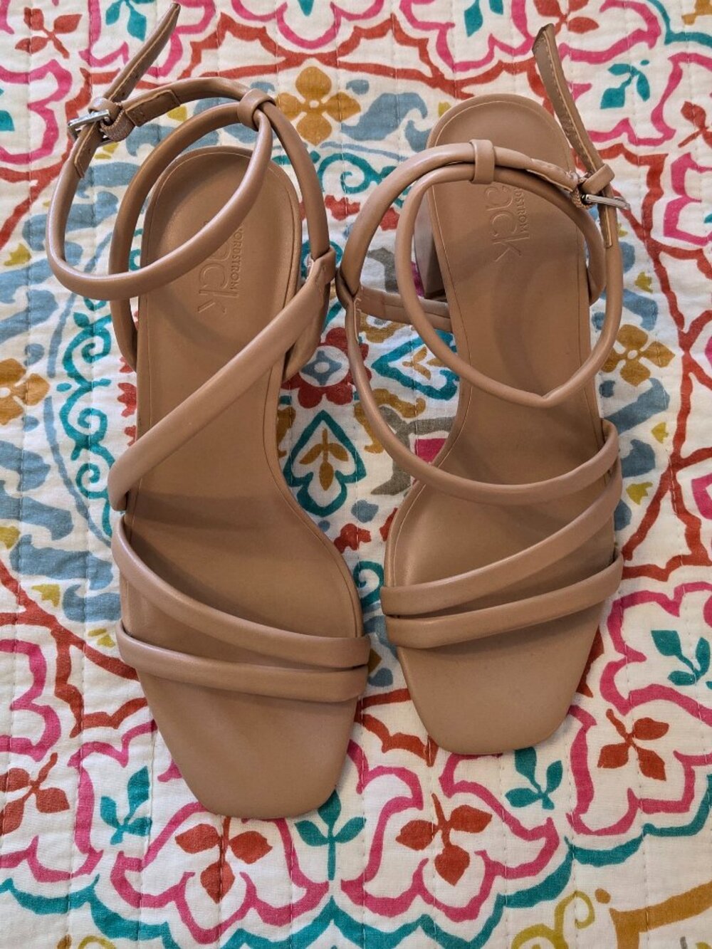Nordstrom Rack Strappy Block Heel Sandals - Size 6
